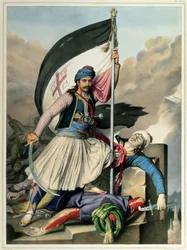 Voyage à Athènes et Constantinople : Nickolaki Mitropolos prenant l